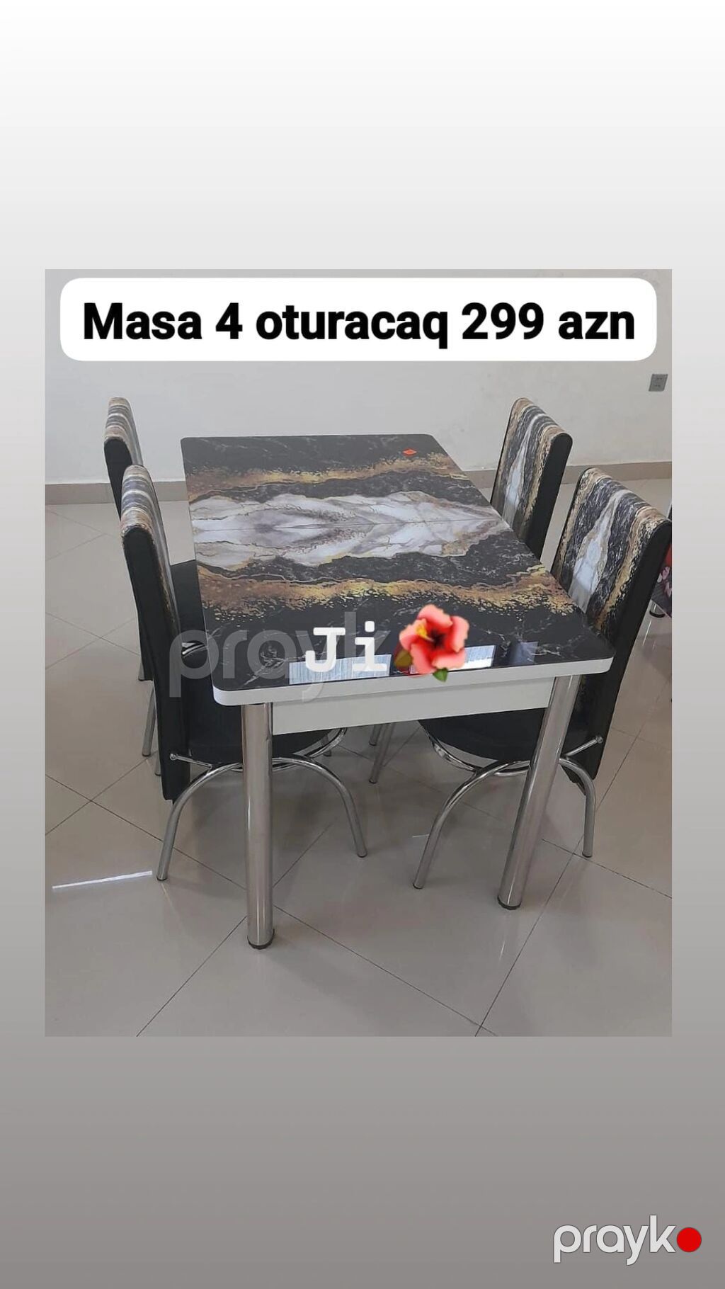 Mətbəx/dining dəsti – masa və 4 ədəd stul - Komplekt: 1 masa + 4 stul — Mebel, Mehdiabad (2)