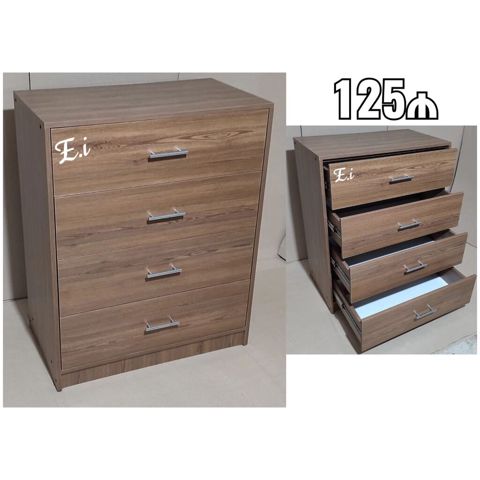 Komod – 4 çekməcəli, ağac teksturalı - Material: laminat/MDF — Bakı