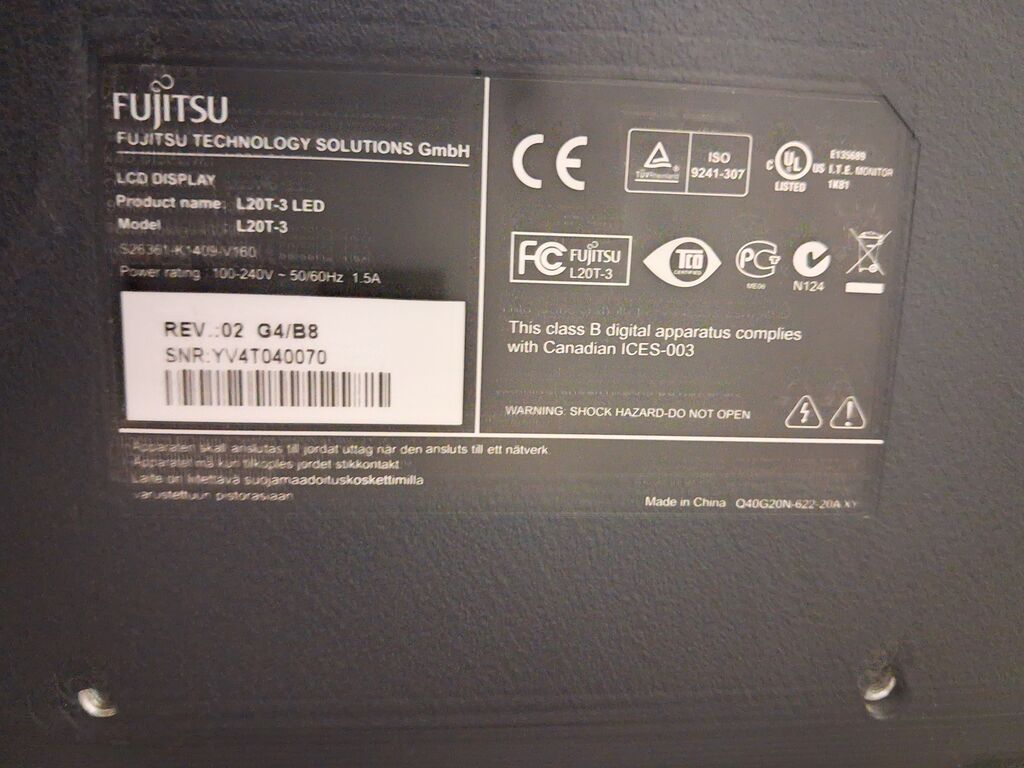 Fujitsu L20T-3 LED monitör + RGB klaviatura və oyun siçanı dəsti — Elektronika, Bərdə (4)