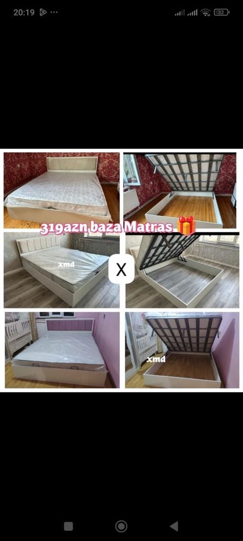 Baza+matras dəsti - Ölçü: iki nəfərlik (şəkillərdə göstərilən — Bakı