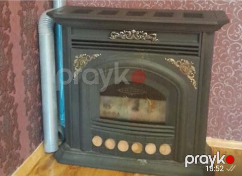 Qaz sobası/kamin tipli isitmə ocağı - Yanacaq: təbii qaz - Ön şüşəli — Gəncə