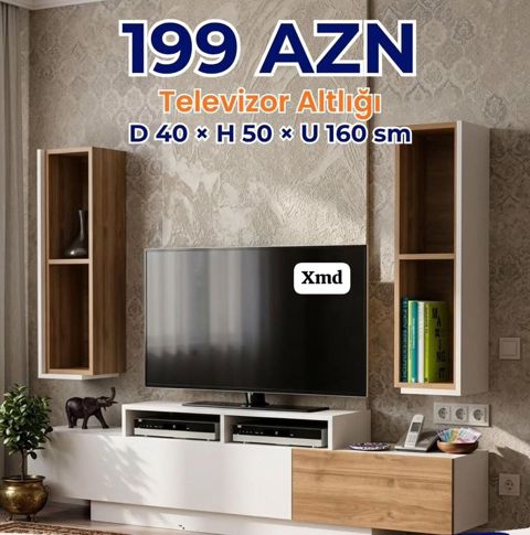 Televizor altlığı dəsti Ölçülər: Dərinlik 40 sm Hündürlük 50 sm — Bakı