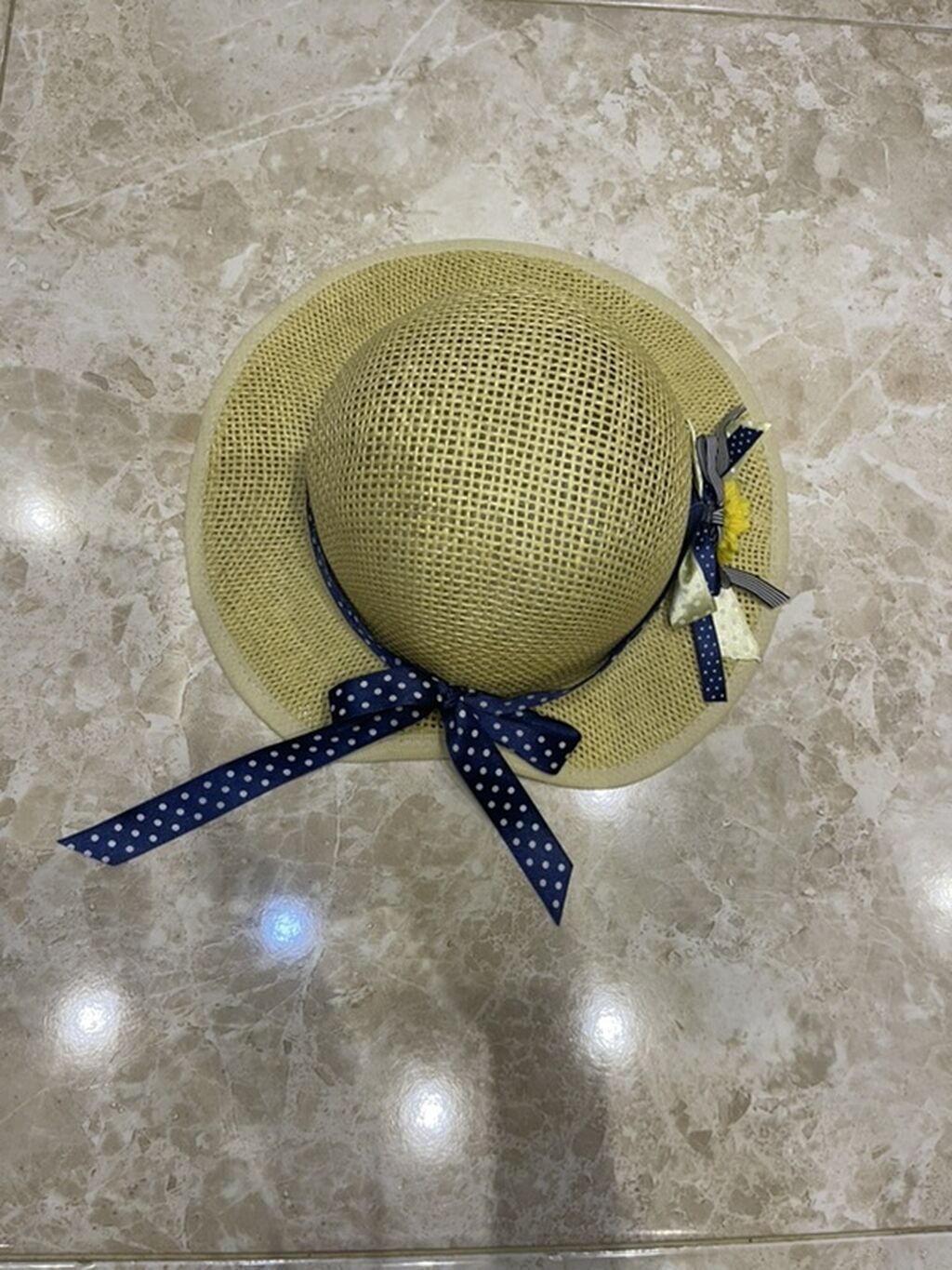 Uşaq üçün saman şlyapası - Material: nəfəsalan toxunma saman/parça — Mallar, Sumqayıt (2)