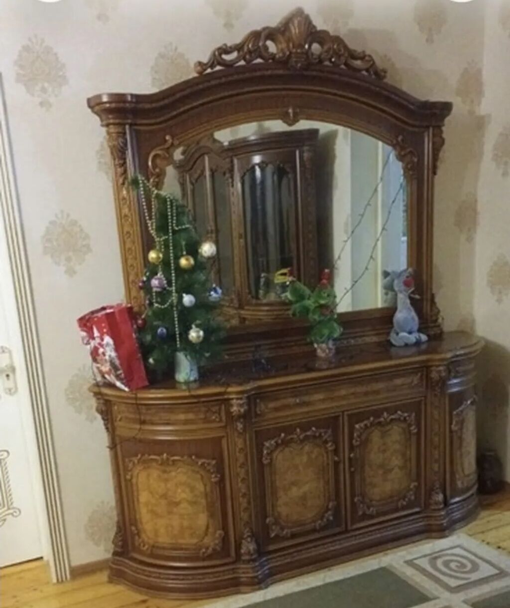 Klassik üslubda taxta qonaq otağı dəsti - Material: təbii ağac — Mebel, Gəncə (2)