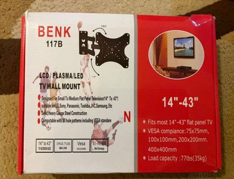 Benk 117B – LCD/Plazma/LED TV üçün divar asqısı - Ekran uyğunluğu — Bakı
