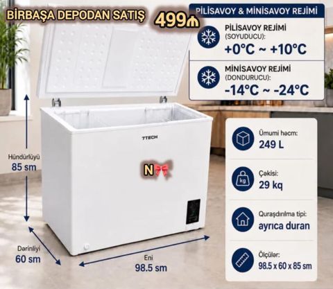 Satılır:*Birbaşa anbardan dondurucu* Qeyd:Məhsul Rusiya — Bakı
