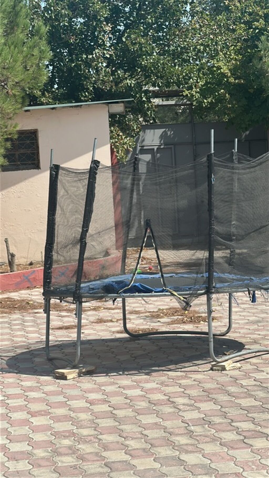 Bağ üçün dairəvi batut - Dairəvi konstruksiya, metal karkas — İdman və istirahət, Digah