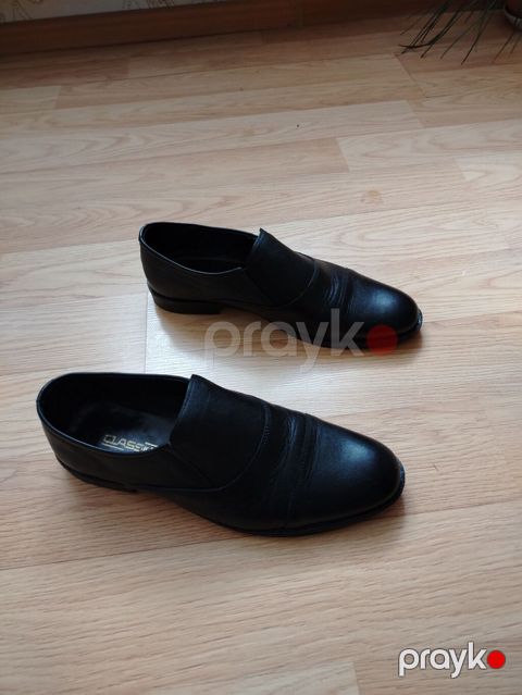 Klassik kişi loaferləri – qara rəng - Üst material: hamar dəri — Bakı