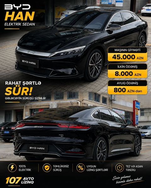 BYD HAN elektrik sedan təqdim olunur. Zərif və müasir sedan kuzovu — Bakı