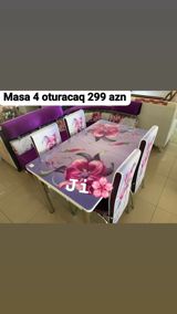 Mətbəx üçün masa və 4 stul dəsti - Komplekt: 1 masa + 4 oturacaq — Furniture