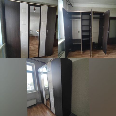 İşlənmiş, 4 qapılı, Güzgülü, Qəhvəyi, Açılan, Düz dolab — Bakı