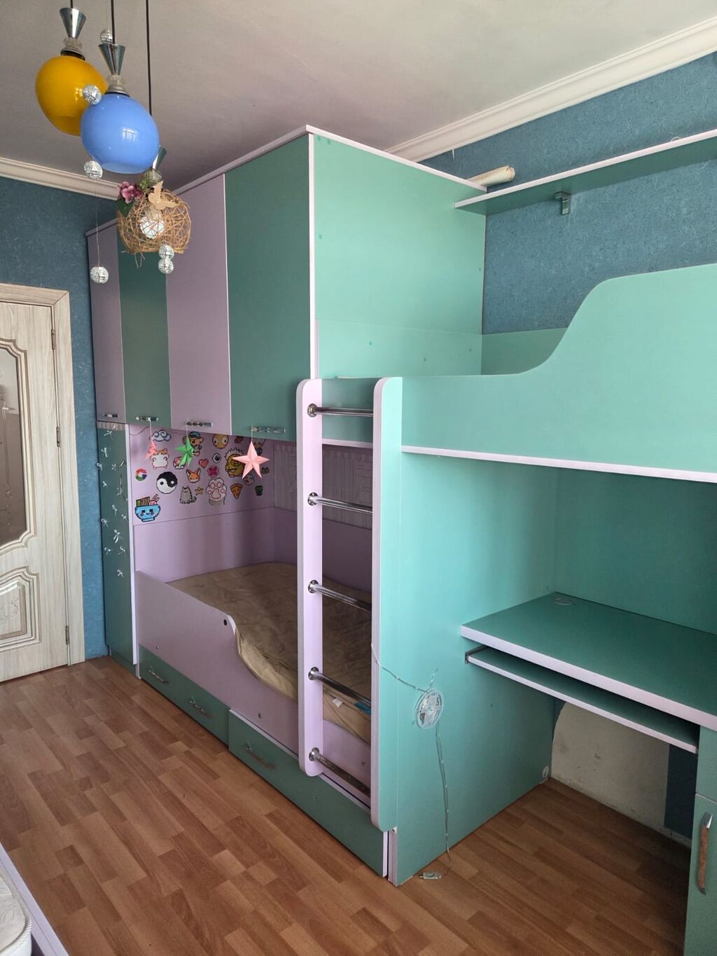 Uşaq/yeniyetmə otağı üçün modul mebel dəsti Tərkibi: - İkimərtəbəli — Mebel, Bakı (2)