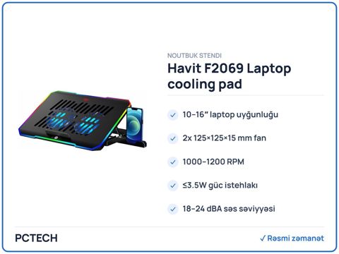 Havit F2069 Laptop cooling pad (203018006594647) — Bakı