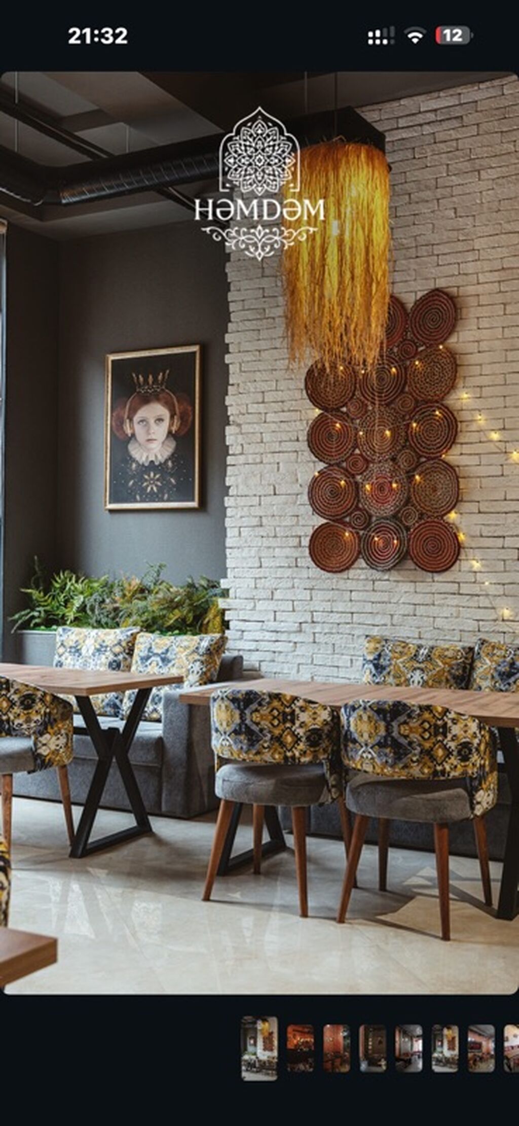 Həmdəm – zövqlü interyerə malik rahat restoran-kafe məkanı Məkan — İş, Bakı (2)