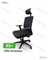 Ofis kreslosu - Ergonomik dizayn: yüksək bel dəstəyi və tənzimlənən — Goods