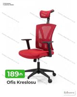 Ofis kreslosu - Rəng: qırmızı - Material: nəfəsalan mesh arxa hissə — Goods