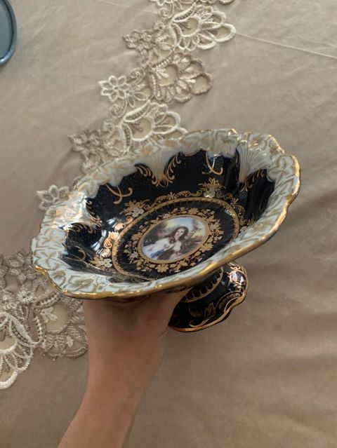 Porcelan bədii meyvə/şirniyyat qabı - Material: yüksək keyfiyyətli — Bakı