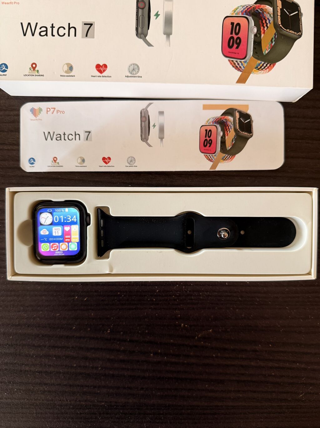 İşlənmiş, Smart saat, Wearfit, rəng - Qara — Aksesuarlar, Bakı (3)