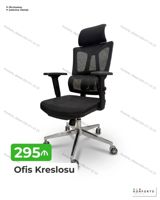 Ofis kreslosu - Ergonomik dizayn: başlıq, bel dəstəyi və nəfəsalan — Goods