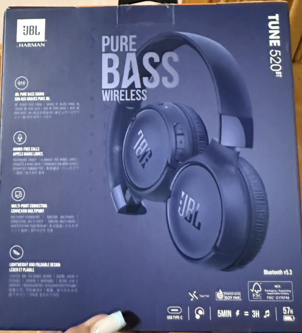 İşlənmiş Simsiz (Bluetooth) Qulaqcıqlar, JBL, rəng - Mavi — Qulaqcıqlar, Bakı (7)