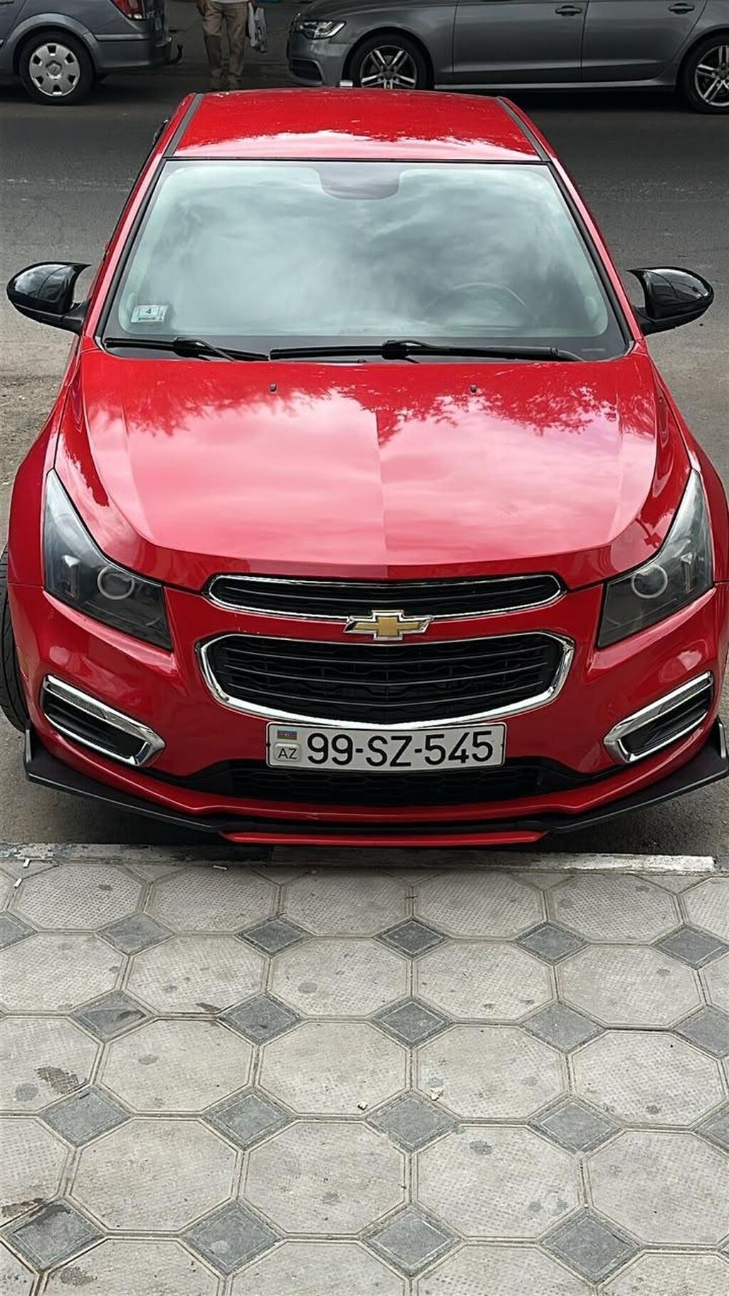 Chevrolet Cruze sedan – parlaq qırmızı rəngdə, tam bədən kiti və idman — Avto, Sumqayıt (6)