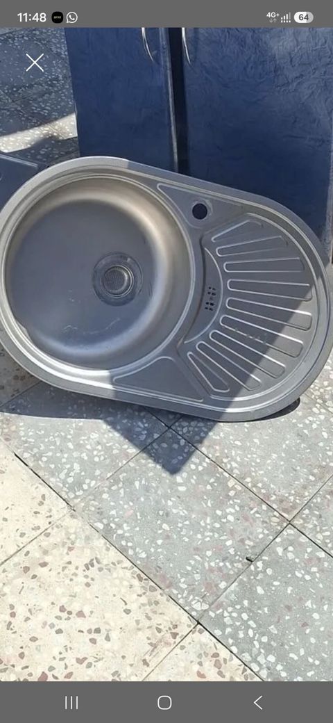 İşlənmiş Dairəvi Mətbəx çanağı, Paslanmaz polad — Xırdalan