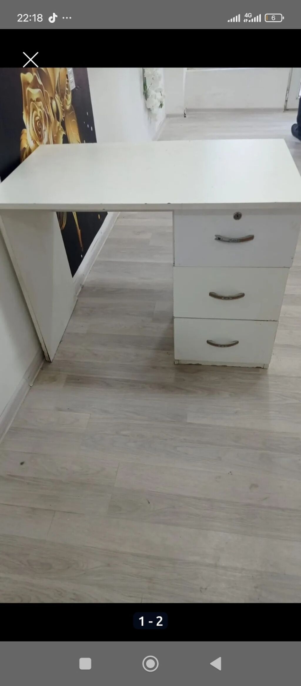 Düz masa, Stulsuz, Polkasız, Siyirməli, Sadə laminat — Mebel, Bakı (3)