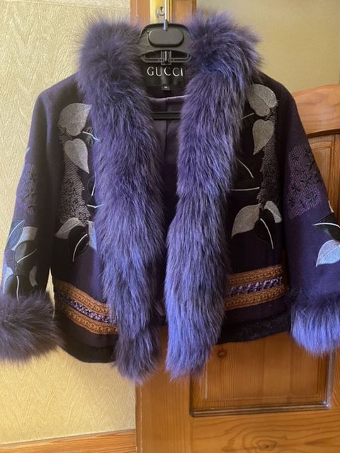 Guccı qadın jaketi – bənövşəyi tonlarda lüks dizayn - Model: qısa — Bakı