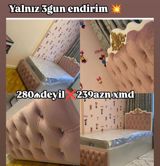 Uşaq/Yeniyetmə çarpayısı – yumşaq başlıq və ayaq hissəsi ilə - Ölçü — Мебель