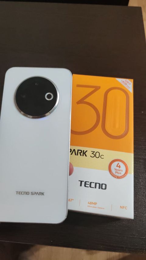 Tecno Spark 30C, 128 GB, rəng - Ağ, Sensor — Gəncə