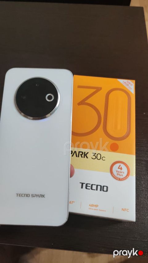 Tecno Spark 30C, 128 GB, rəng - Ağ, Sensor — Gəncə