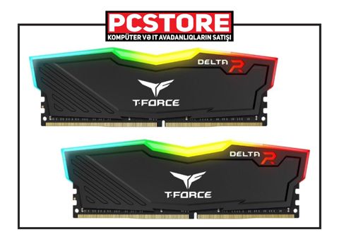 DDR4 delta t-force 32GB Kit (2x16GB) 3600MHz rgb — Bakı