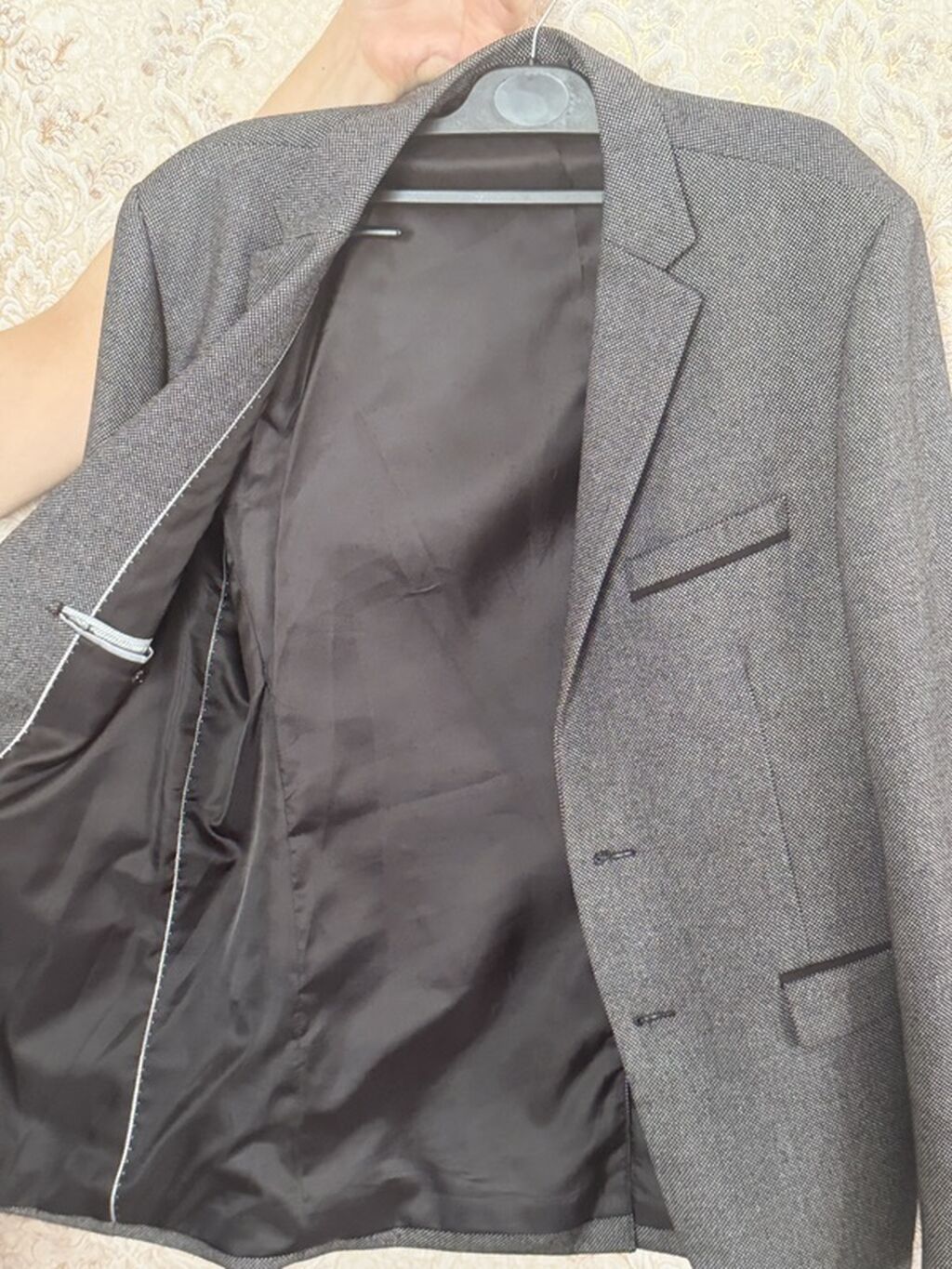 Kişi üçün klassik-jilet tipli blazer pencək - Rəng: tünd boz, xırda — Şəxsi əşyalar, Bakı (2)