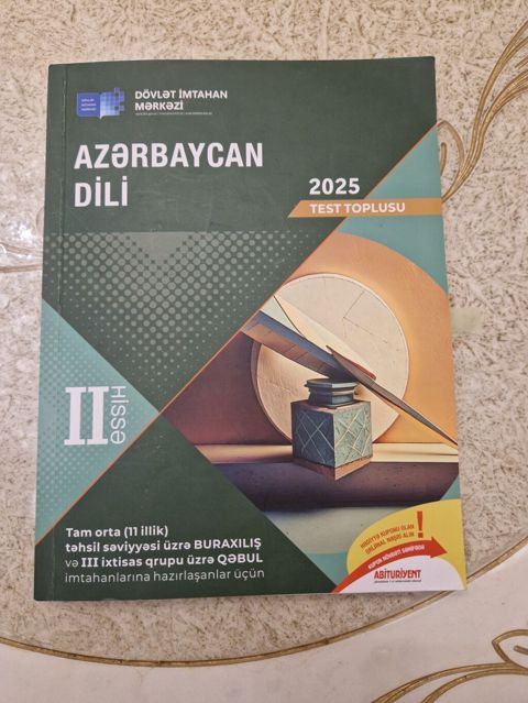 Azərbaycan dili – 2025 Test Toplusu 2ci hissə — Gəncə