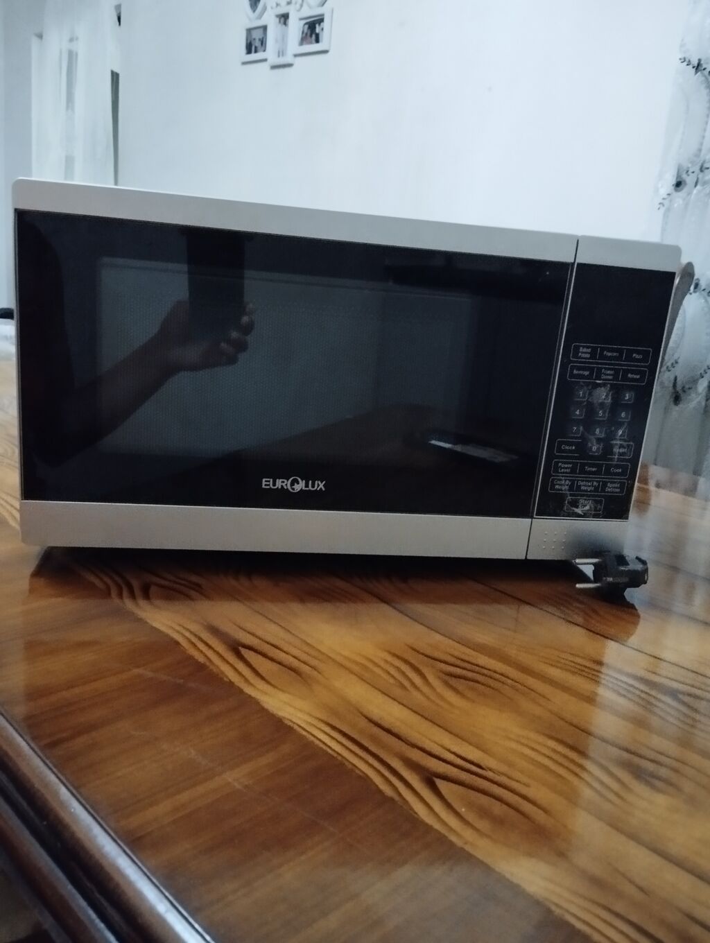 Mikrodalğalı soba Eurolux, Mikrodalğalar ilə, rəng - Gümüşü, İşlənmiş — Mikrodalğalı sobalar, Qobu (2)