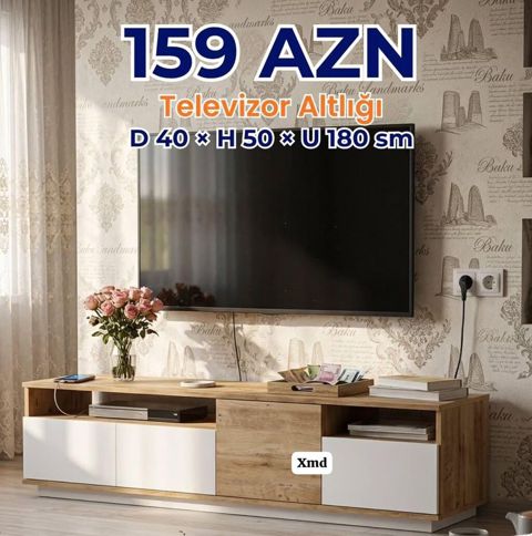 Televizor altlığı Ölçülər: Dərinlik 40 sm Hündürlük 50 sm Uzunluq — Bakı