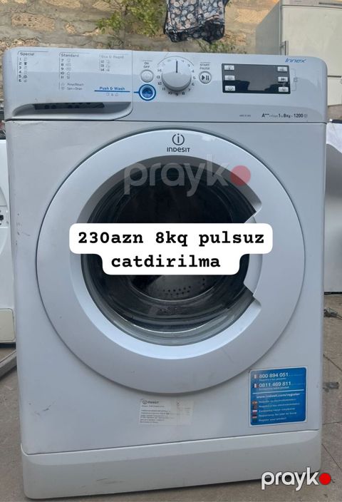 Indesit Innex ön yükləməli paltaryuyan maşın - Yük həcmi: 8 kq