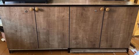 Dörd qapılı TV/saxlama dolabı - Material: taxta teksturalı laminat — Digah