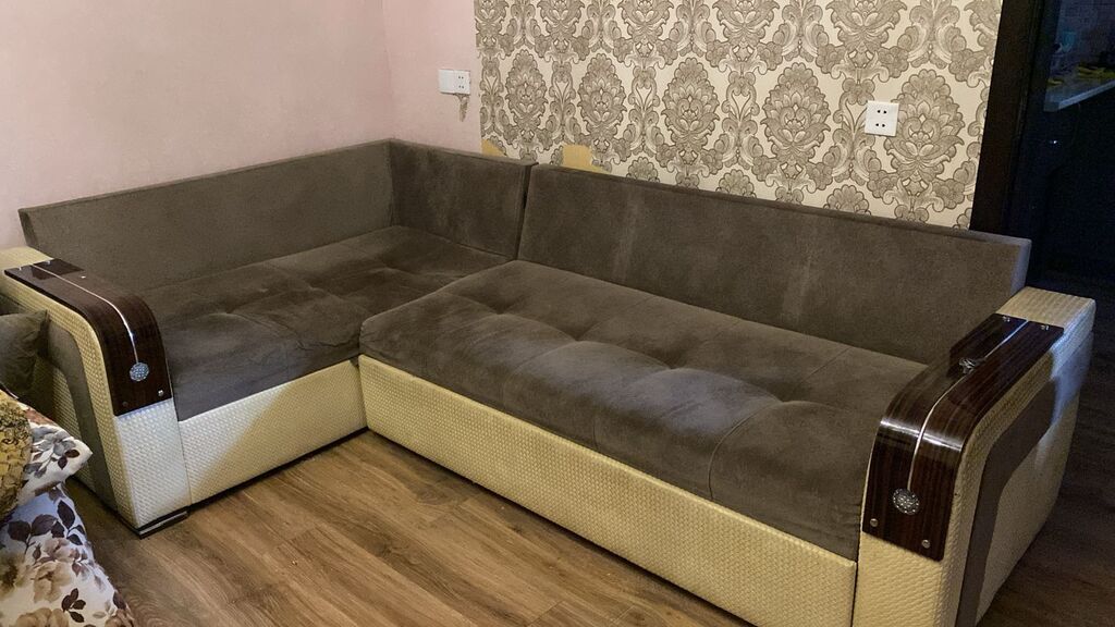 L formalı açılıb-bağlanan künc divanı - Mexanizm: Çekmece tipli — Mebel, Bakı (3)