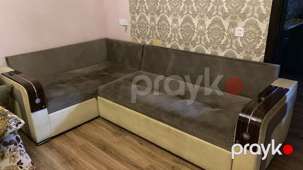L formalı açılıb-bağlanan künc divanı - Mexanizm: Çekmece tipli — Mebel, Bakı (3)