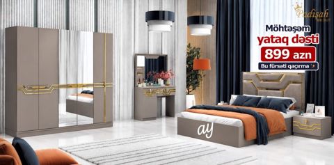 Möhtəşəm yataq dəsti – Padisah Home Concept dizaynı Komplektin — Bakı