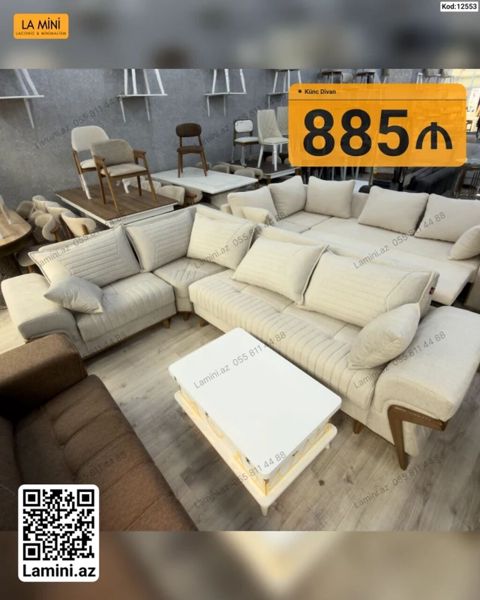Künc divan – La Mini - Model: Künc divan (kod: 12553) - Qiymət: 885 — Bakı