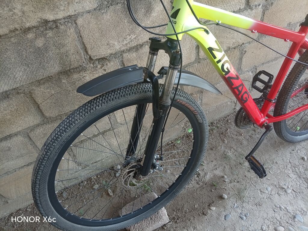 Zıgzag dağ velosipedi - Çərçivə: alüminium rəng keçişli (sarı-yaşıl — Dağ velosipedləri, Sabirabad (6)