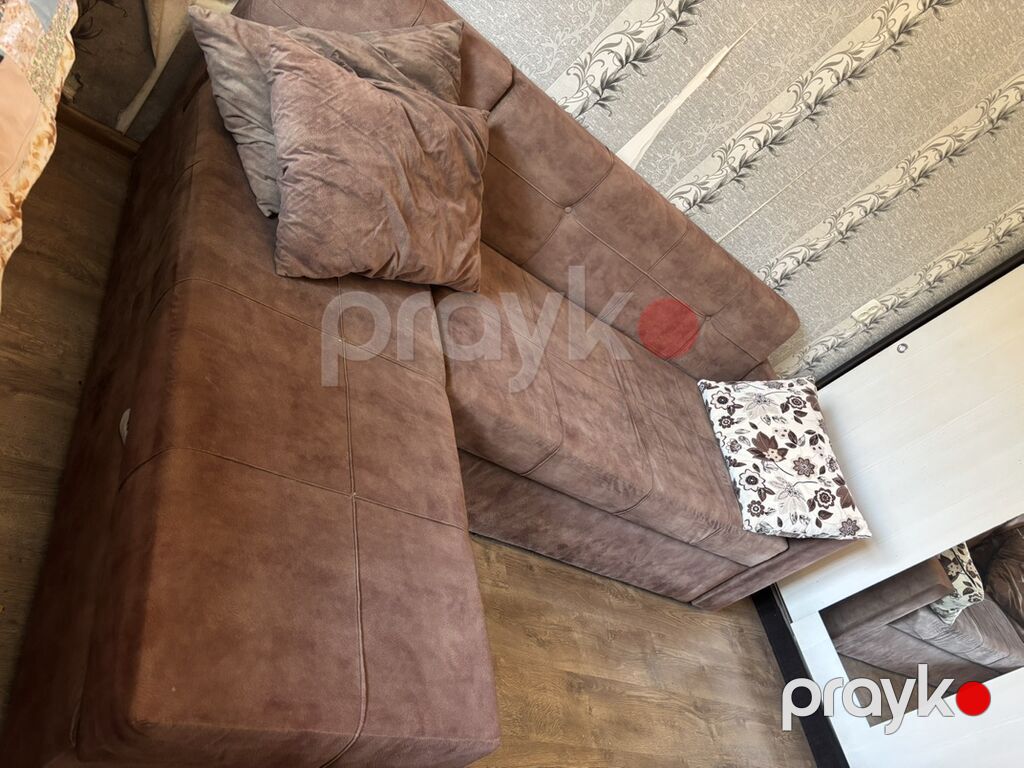 Künc divan – L formalı, sadə və rahat dizayn - Rəng: tünd/qəhvəyi — Mebel, Bakı (3)