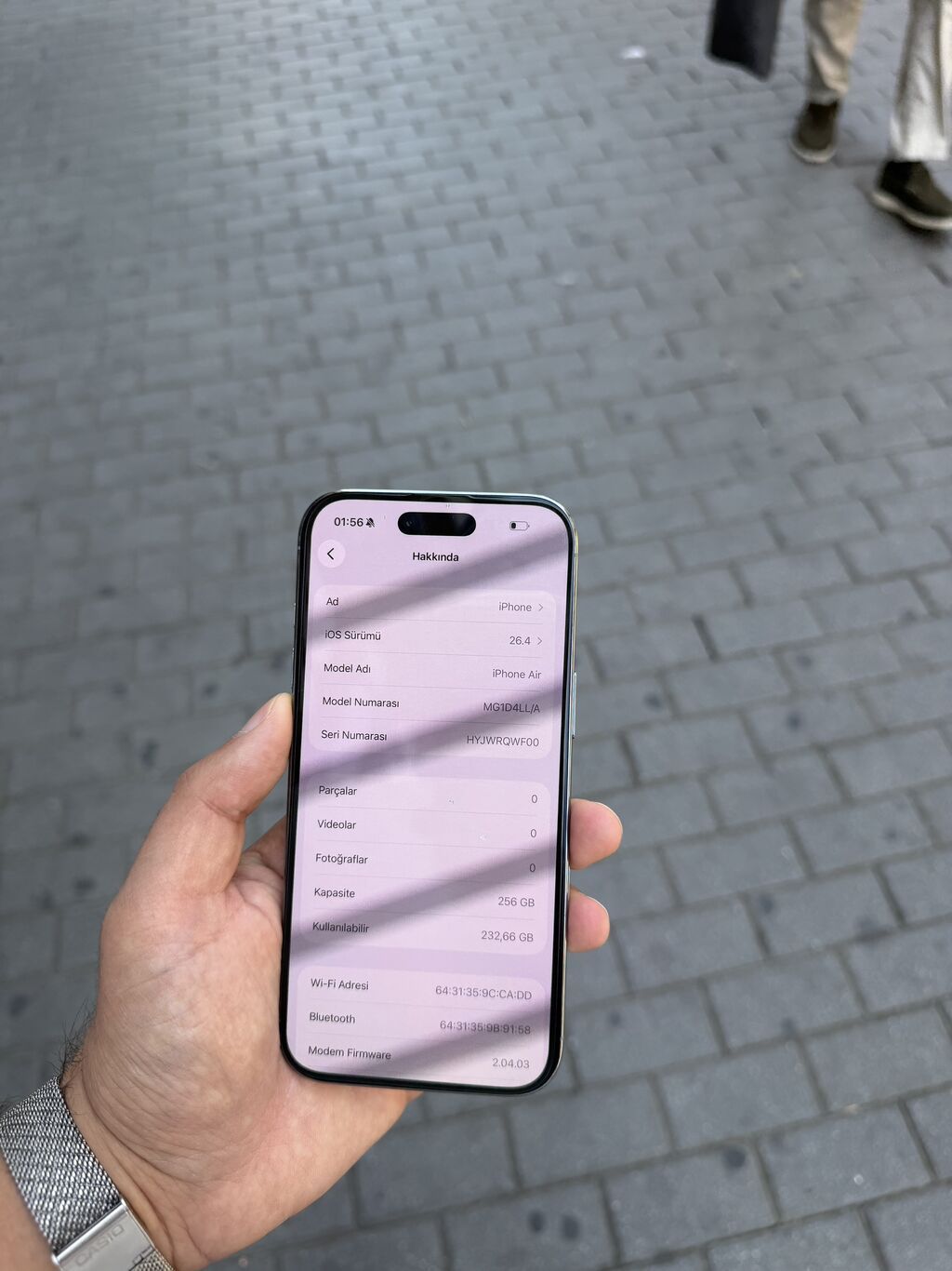 IPhone Air, 256 GB, Blue Titanium, Zəmanət, Face ID, Sənədlərlə — Apple iPhone, Bakı (7)