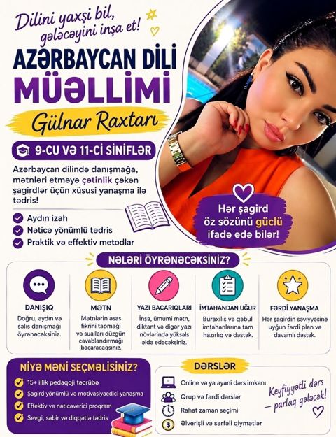 Repetitor, Rus dili, Azərbaycan dili, İmtahanlara hazırlıq, Abituriyent hazırlığı — Bakı