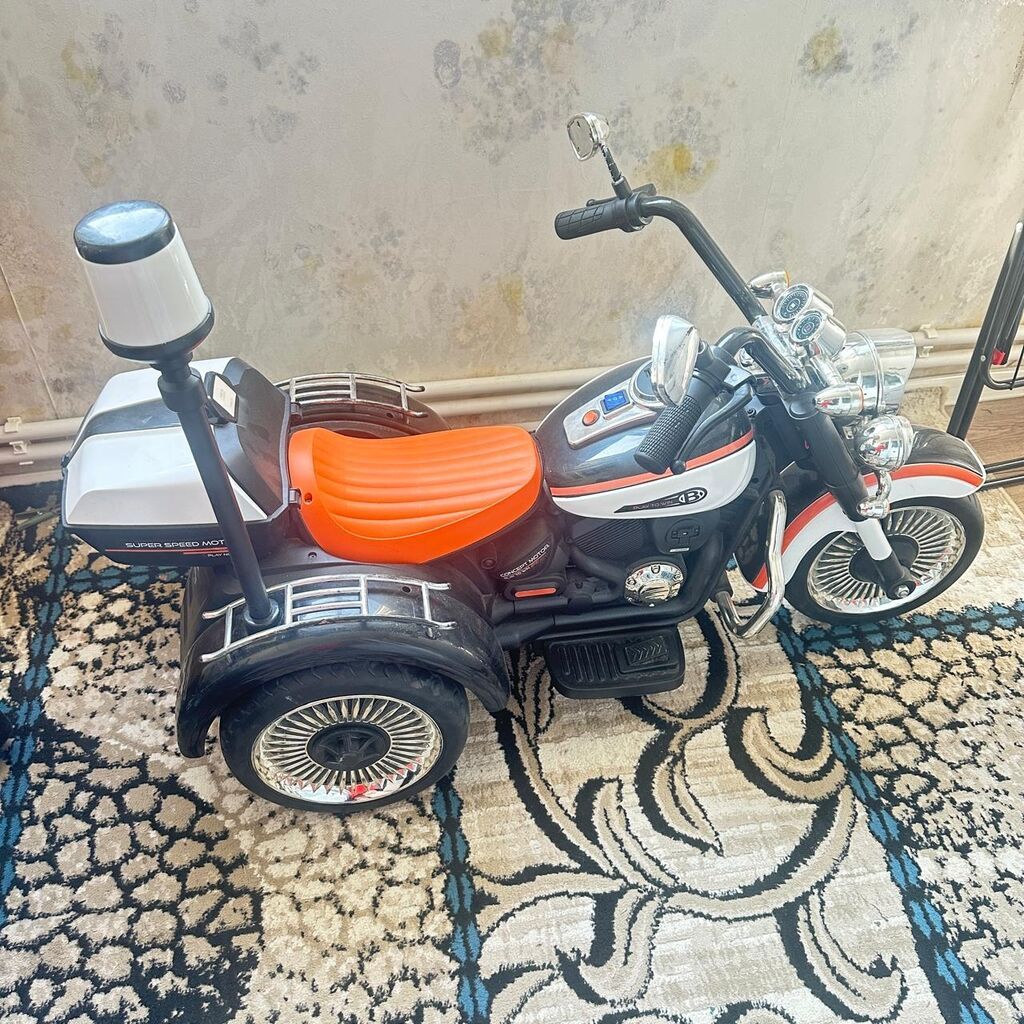 Uşaq üçün akkumulyatorlu üçtəkərli motosiklet - Dizayn: Chopper — Oyuncaqlar, Bakı (5)