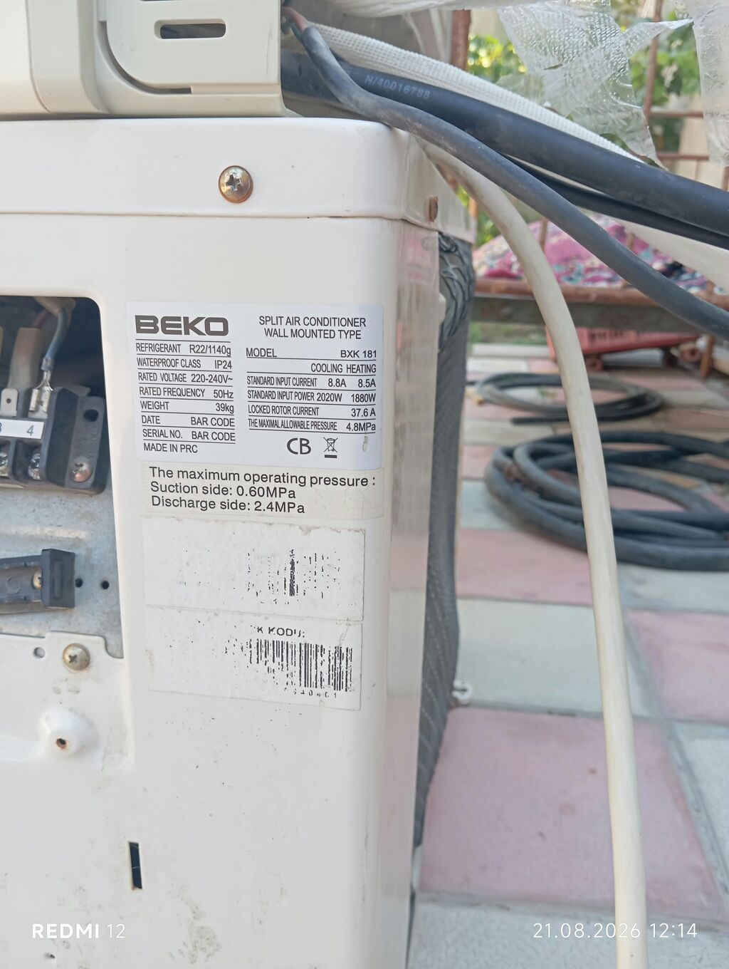 Kondisioner Beko, İşlənmiş, 100-dən çox kv. m, Split sistem — Elektronika, Digah (2)