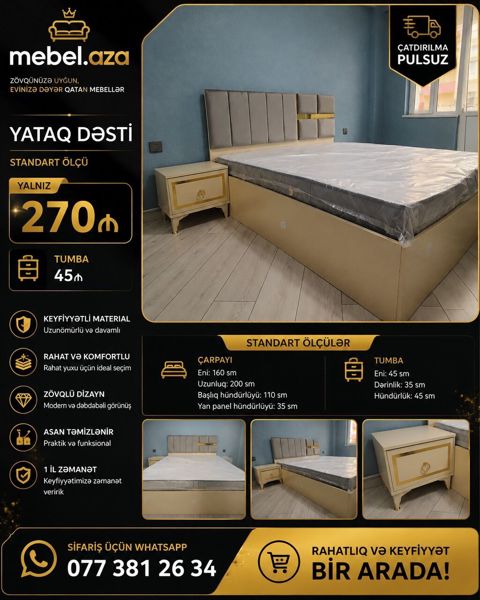İkinəfərlik çarpayı, Tumba, Rusiya, Yeni — Bakı