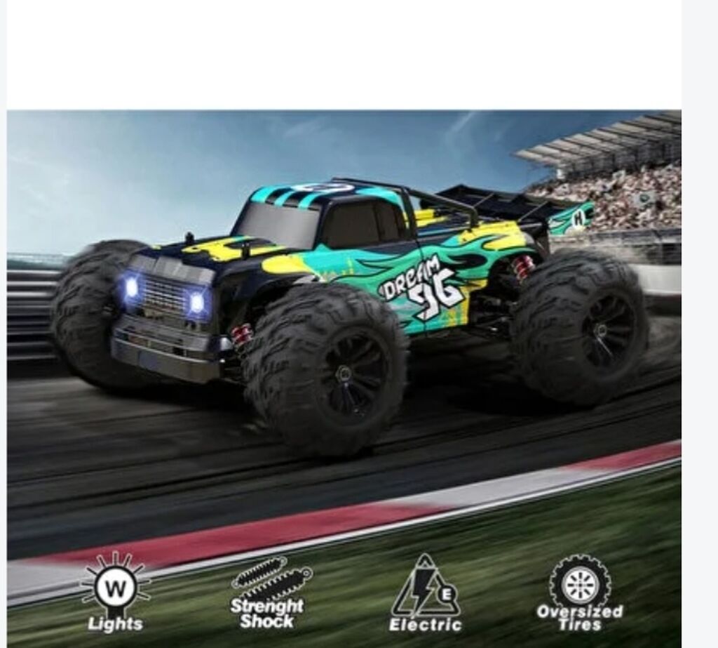 RC Monster Truck – 1/16 miqyaslı, 2.4GHz uzaqdan idarəetmə ilə — Konstruktorlar, Bakı (2)